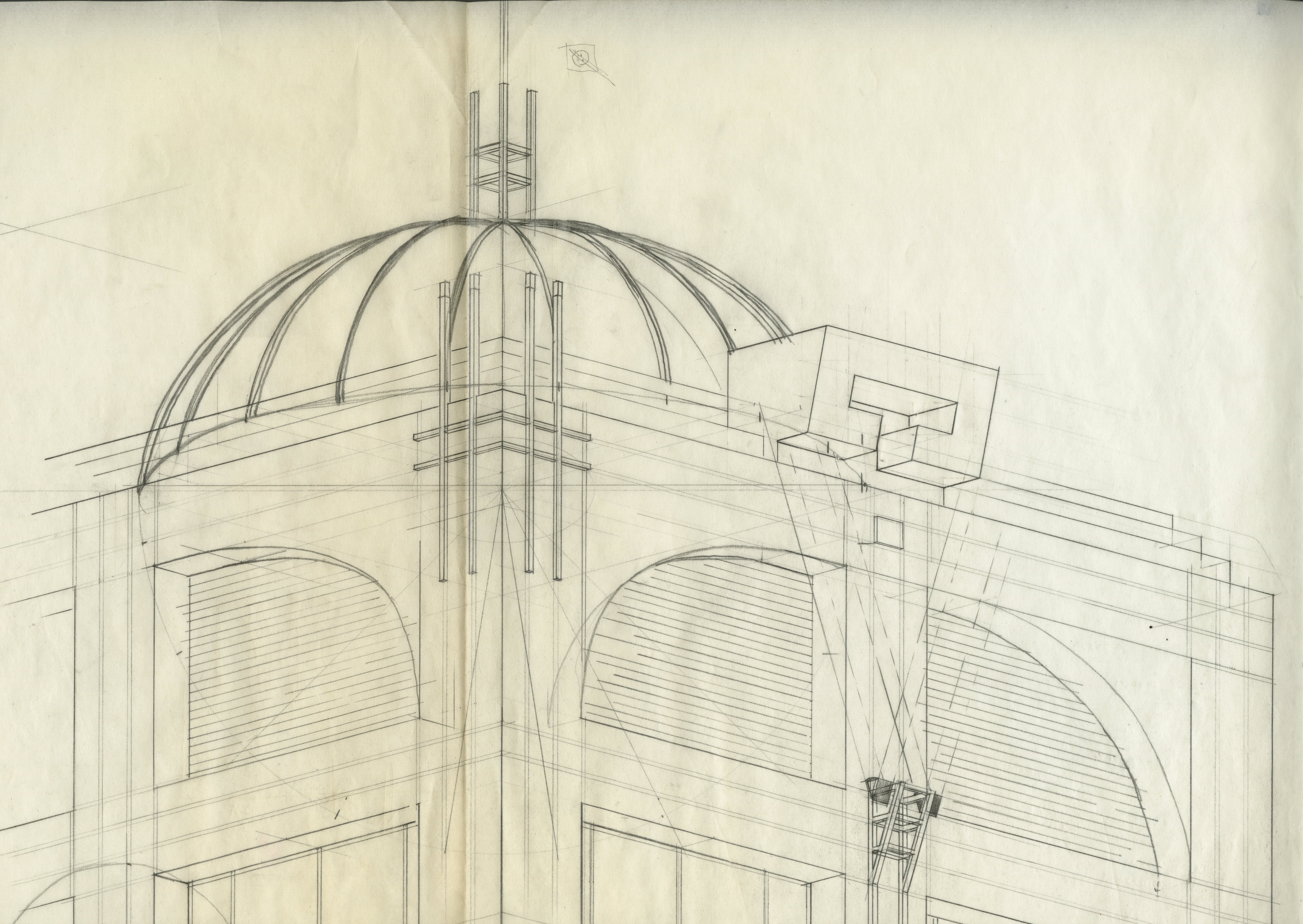 Architectural sketch of 55 King Street West.